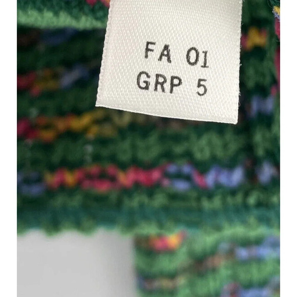 St. John Sport Size Medium Mock Neck Sweater Rainbow Stripe Women's Wool Blend - Picture 12 of 16